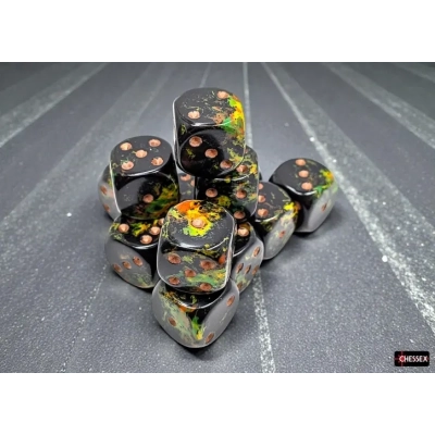 Brush Dice Set D6 Deep Forest 16mm (12)