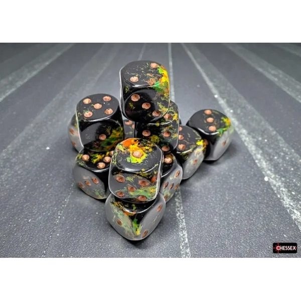 Brush Dice Set D6 Deep Forest 16mm (12)