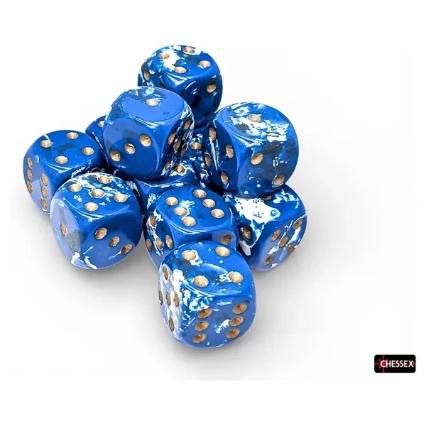 Brush Dice Set D6 Wavebreak 16mm (12)