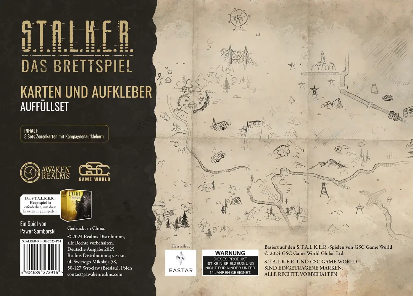 STALKER: Das Brettspiel – Karten und Aufkleber Auffüllset