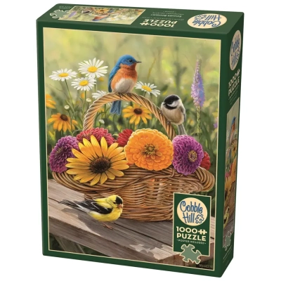 Duftende Sommerblumen im Körbchen