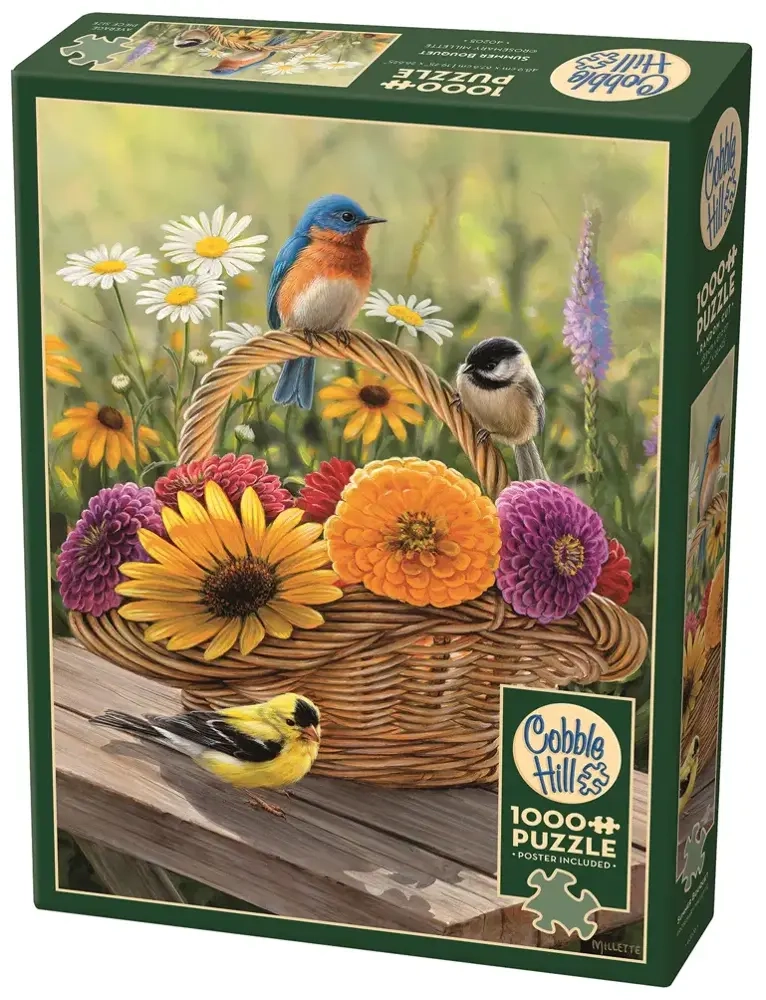 Duftende Sommerblumen im Körbchen