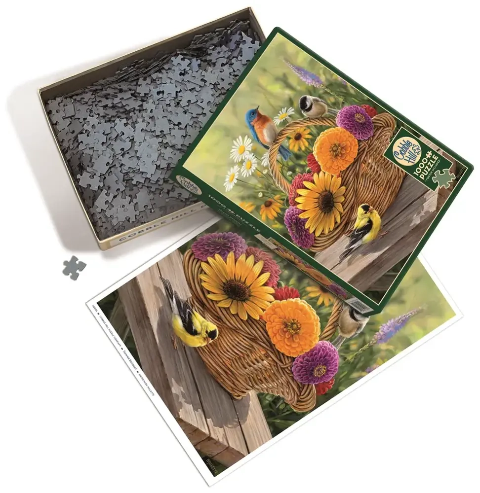 Duftende Sommerblumen im Körbchen