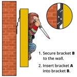 Chucky Wand-Skulptur 1/2 Bride of Chucky 22 x 23 x 38 cm