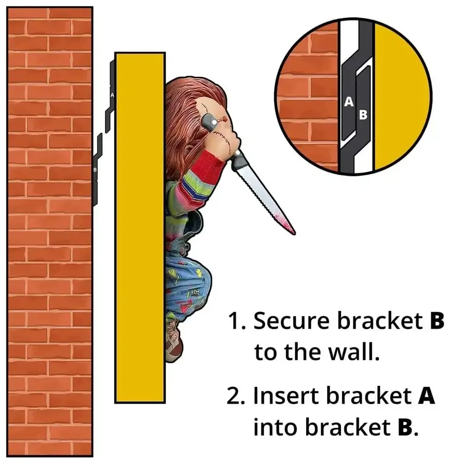 Chucky Wand-Skulptur 1/1 Bride of Chucky 43 x 46 x 76 cm