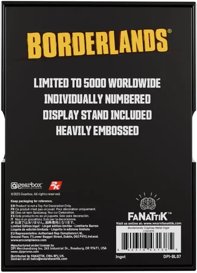 Borderlands Metallbarren Claptrap Limited Edition