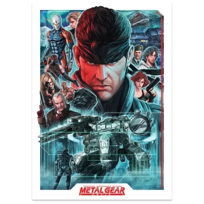 Metal Gear Solid Kunstdruck Montage Limited Edition 42 x 30 cm