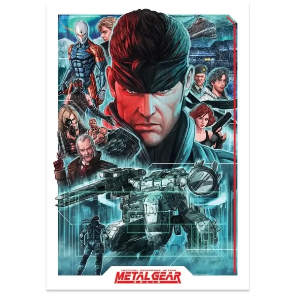 Metal Gear Solid Kunstdruck Montage Limited Edition 42 x 30 cm