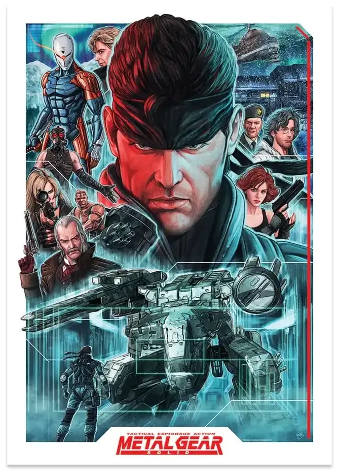 Metal Gear Solid Kunstdruck Montage Limited Edition 42 x 30 cm