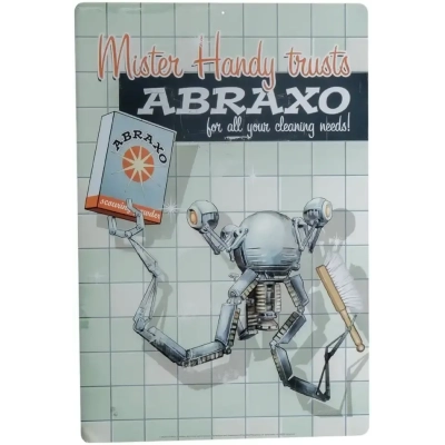 Fallout Me­tall­schild Mr. Handy