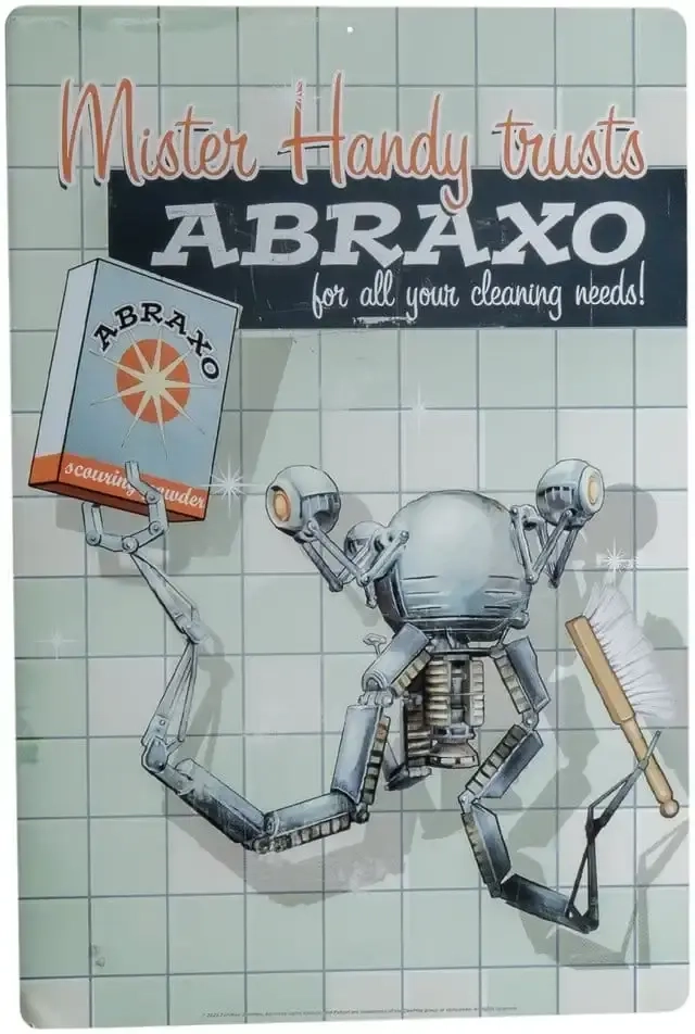 Fallout Me­tall­schild Mr. Handy