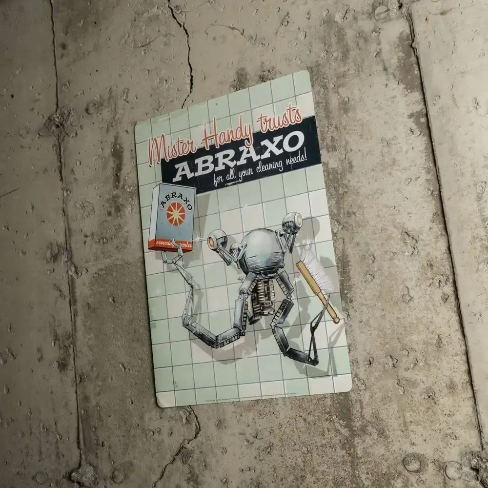 Fallout Me­tall­schild Mr. Handy