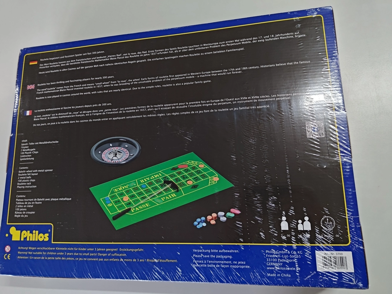 Roulette Set Deluxe - mit Bakalit-Teller (Defekte Verpackung)