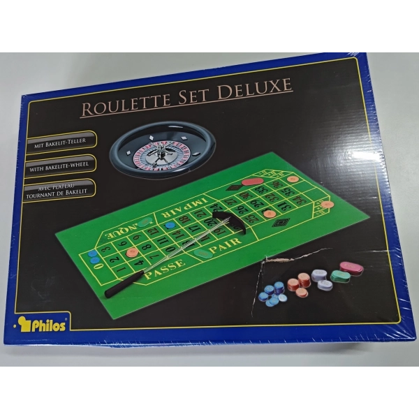 Roulette Set Deluxe - mit Bakalit-Teller (Defekte Verpackung)