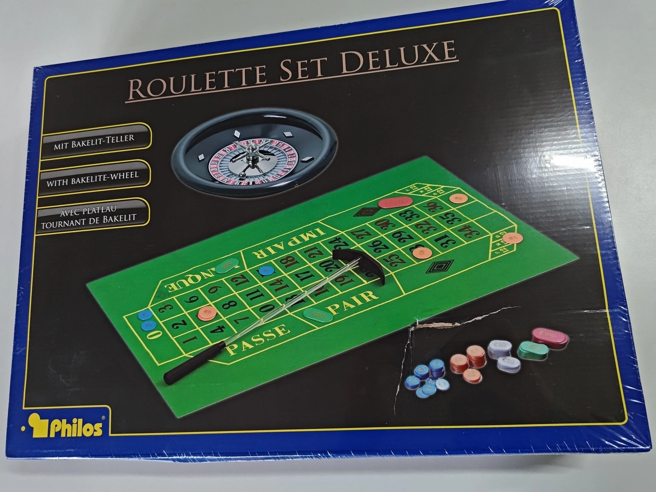 Roulette Set Deluxe - mit Bakalit-Teller (Defekte Verpackung)