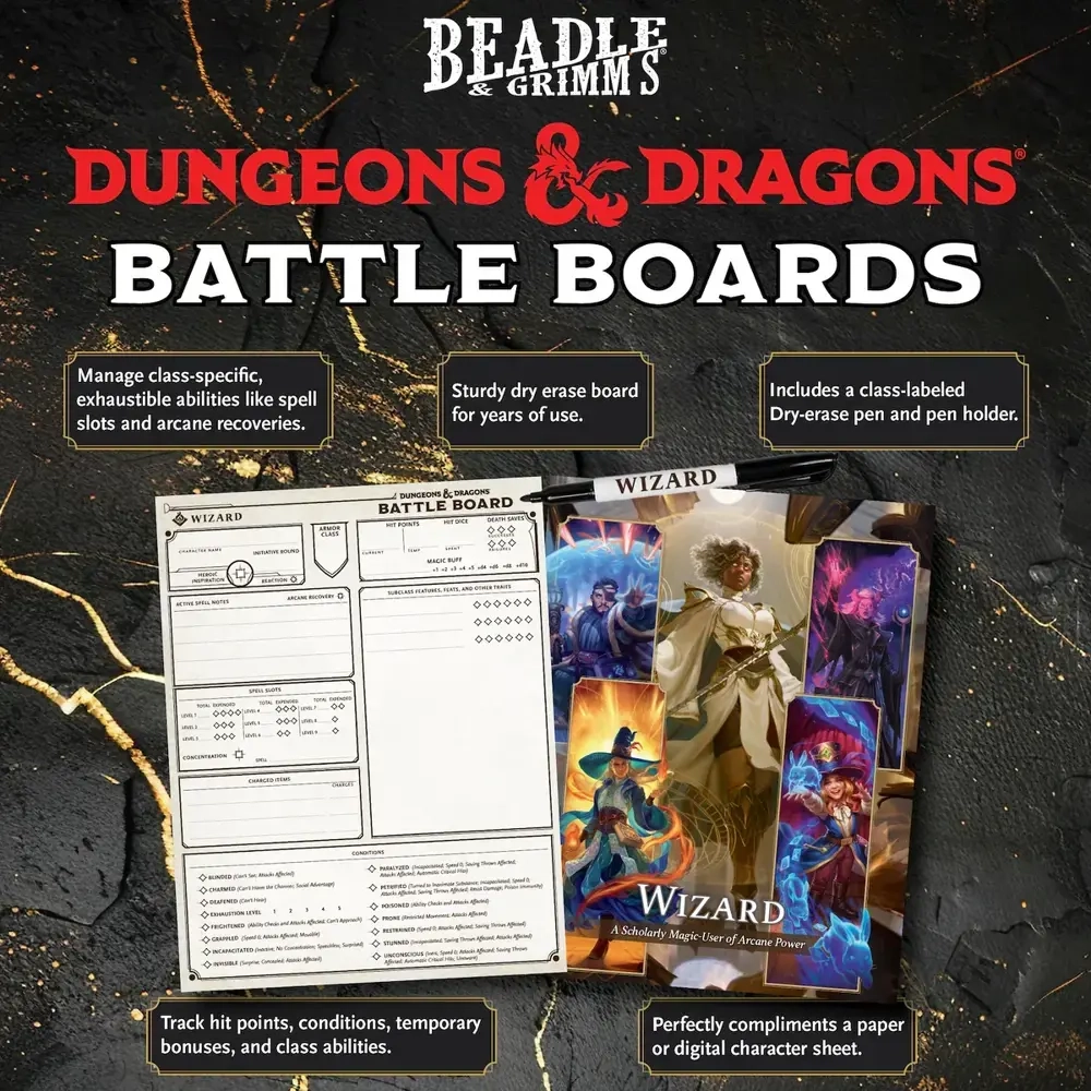 Dungeons & Dragons Battle Board Kampfbretttafel Zauberer (Wizard)