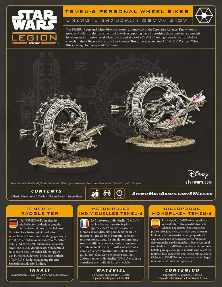 Star Wars: Legion – TSMEU-6 Personal Wheel Bikes