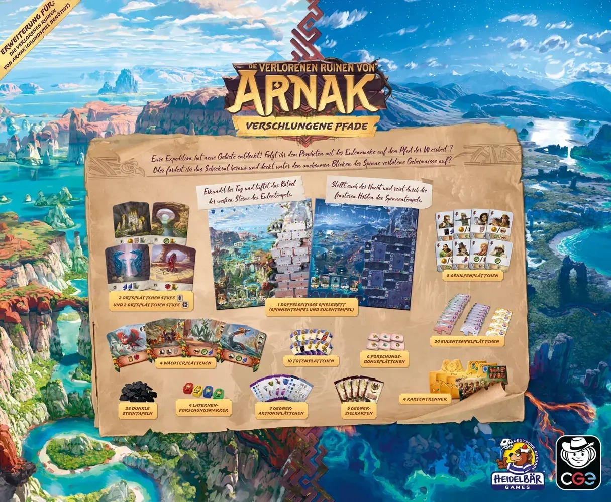 Die verlorenen Ruinen von Arnak - Verschlungene Pfade Erweiterung - DE