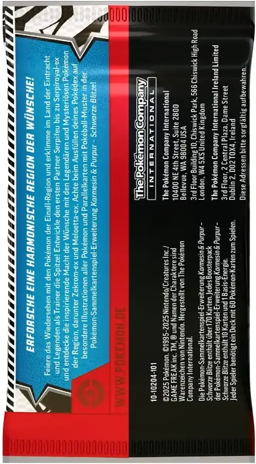 Pokémon - Karmesin & Purpur - Schwarze Blitze Top-Trainerbox - DE