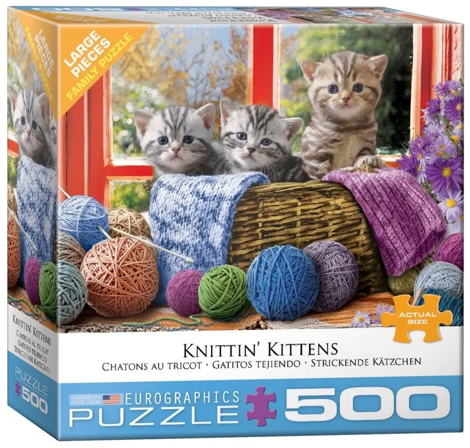 Strickende Katzen - XXL Teile