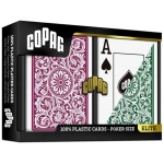 COPAG Elite - Jumbo Face - 2 index - Green/Burgundy Double-Deck
