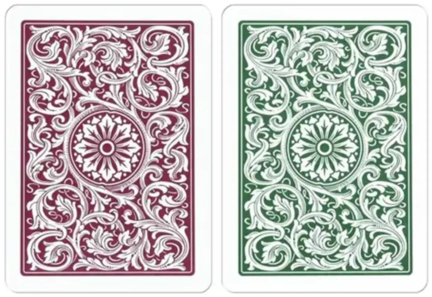 COPAG Elite - Jumbo Face - 2 index - Green/Burgundy Double-Deck
