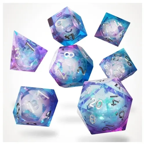 Pink Ice Liquid Core RPG Dice Set (7)