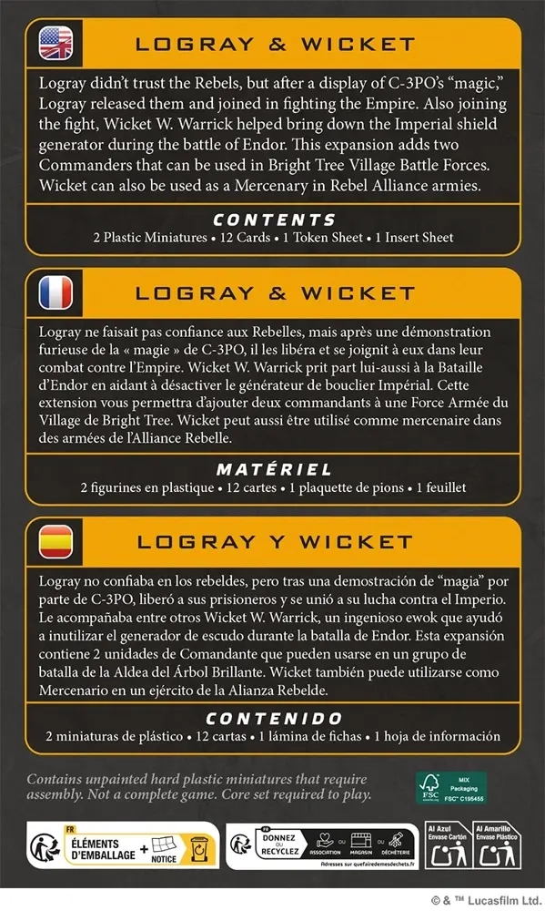 Star Wars: Legion Logray & Wicket