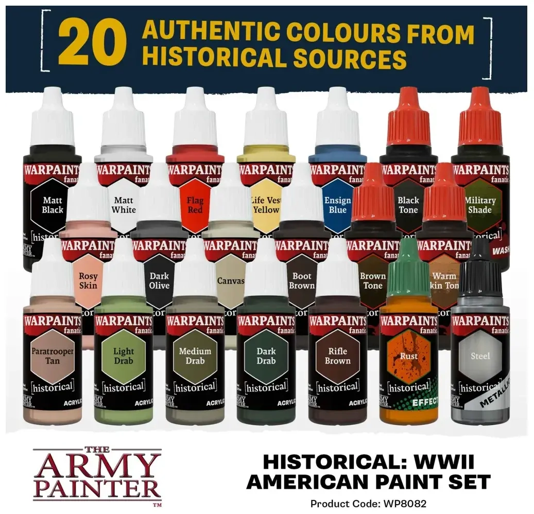 The Army Painter - Warpaints Historical WWII American Paint Set