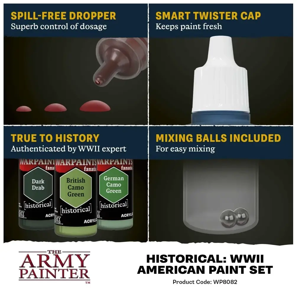 The Army Painter - Warpaints Historical WWII American Paint Set