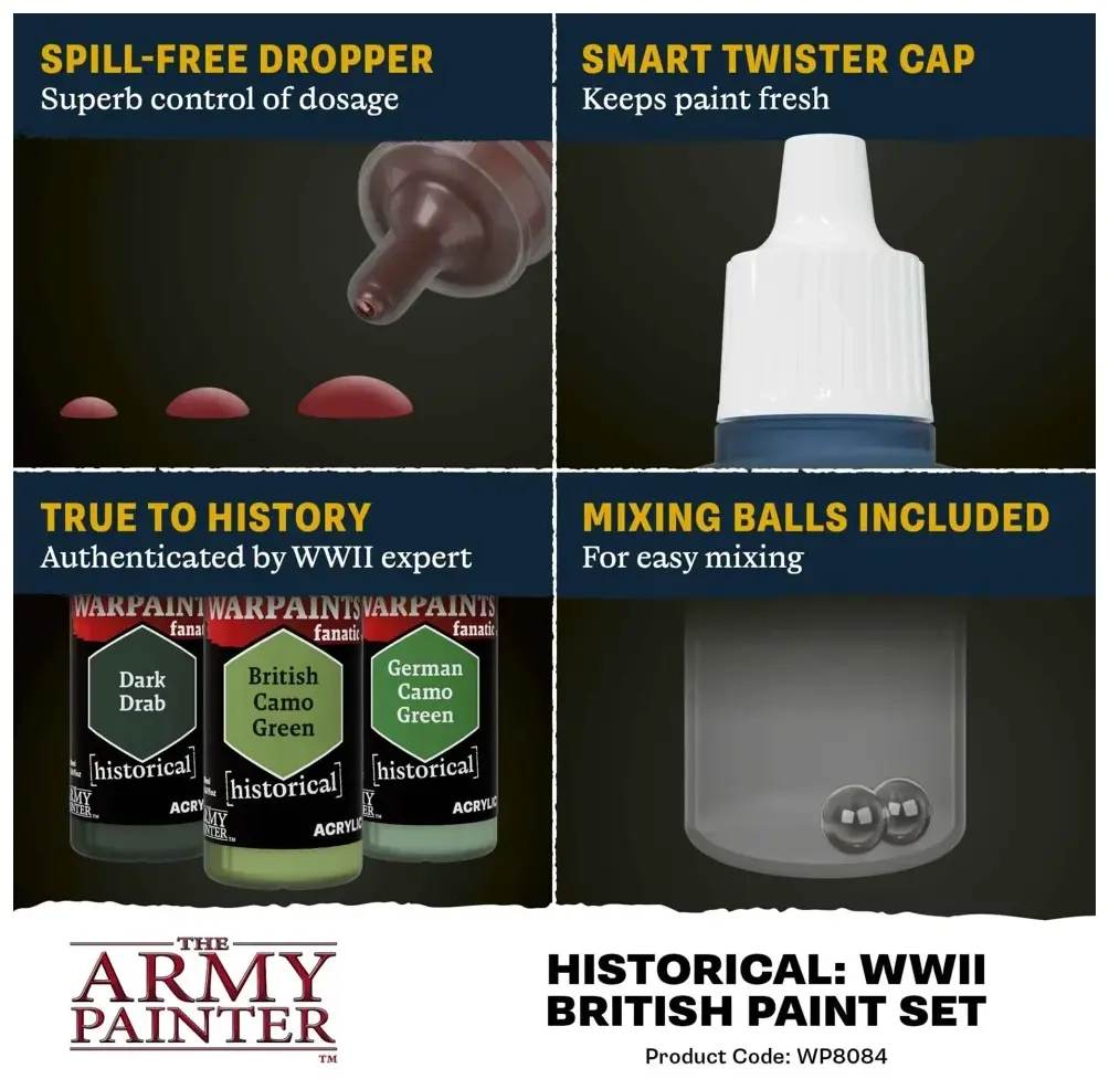 The Army Painter - Warpaints Historical WWII British Paint Set
