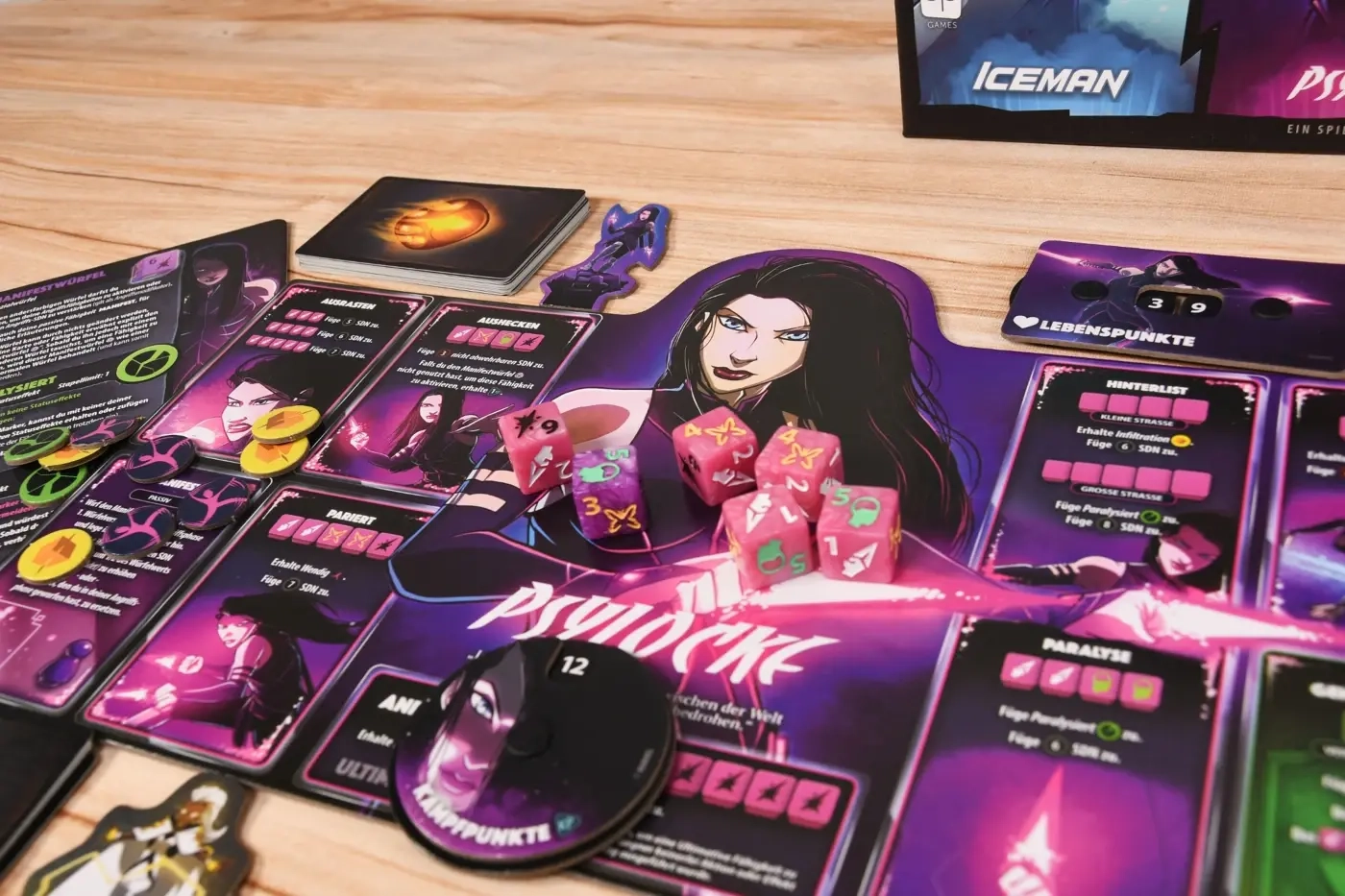 X-Men Dice Throne - Iceman, Psylocke, Storm, Wolverine - DE