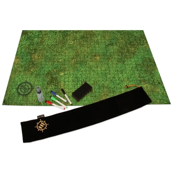 ENHANCE RPG Grid Mat - Tabletop DnD Map (24x36 inch) - (Grass)