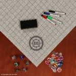 ENHANCE RPG Grid Mat - Tabletop DnD Map (24x36 inch) - (Stone)