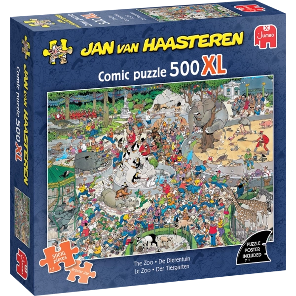 Puzzle: Der Tiergarten (Jan van Haasteren) (500 XL Teile)