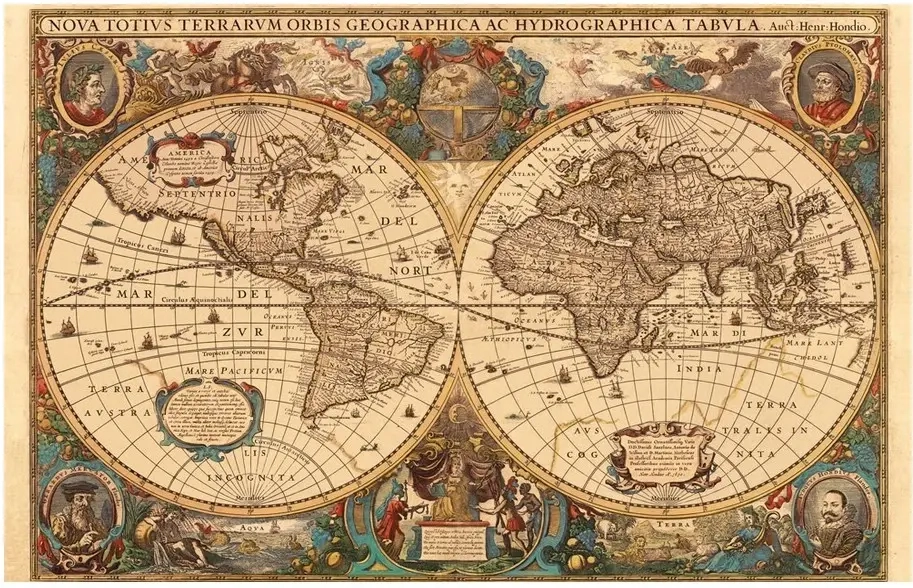 Historische Weltkarte 