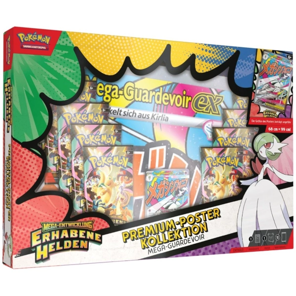 Pokémon ME02.5 - Erhabene Helden - Premium-Poster Kollektion Set: Mega-Guardevoir - DE