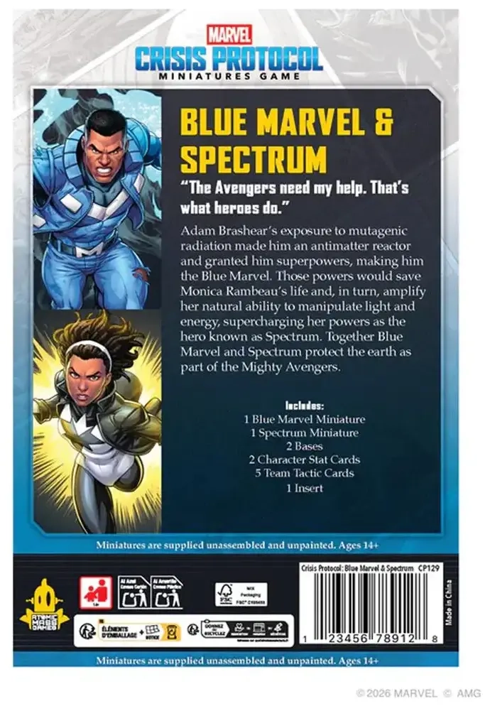 Marvel: Crisis Protocol – Blue Marvel & Spectrum Character Pack - EN/FR