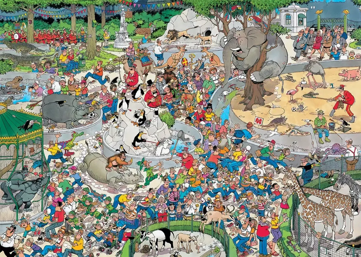 Puzzle: Der Tiergarten (Jan van Haasteren) (500 XL Teile)