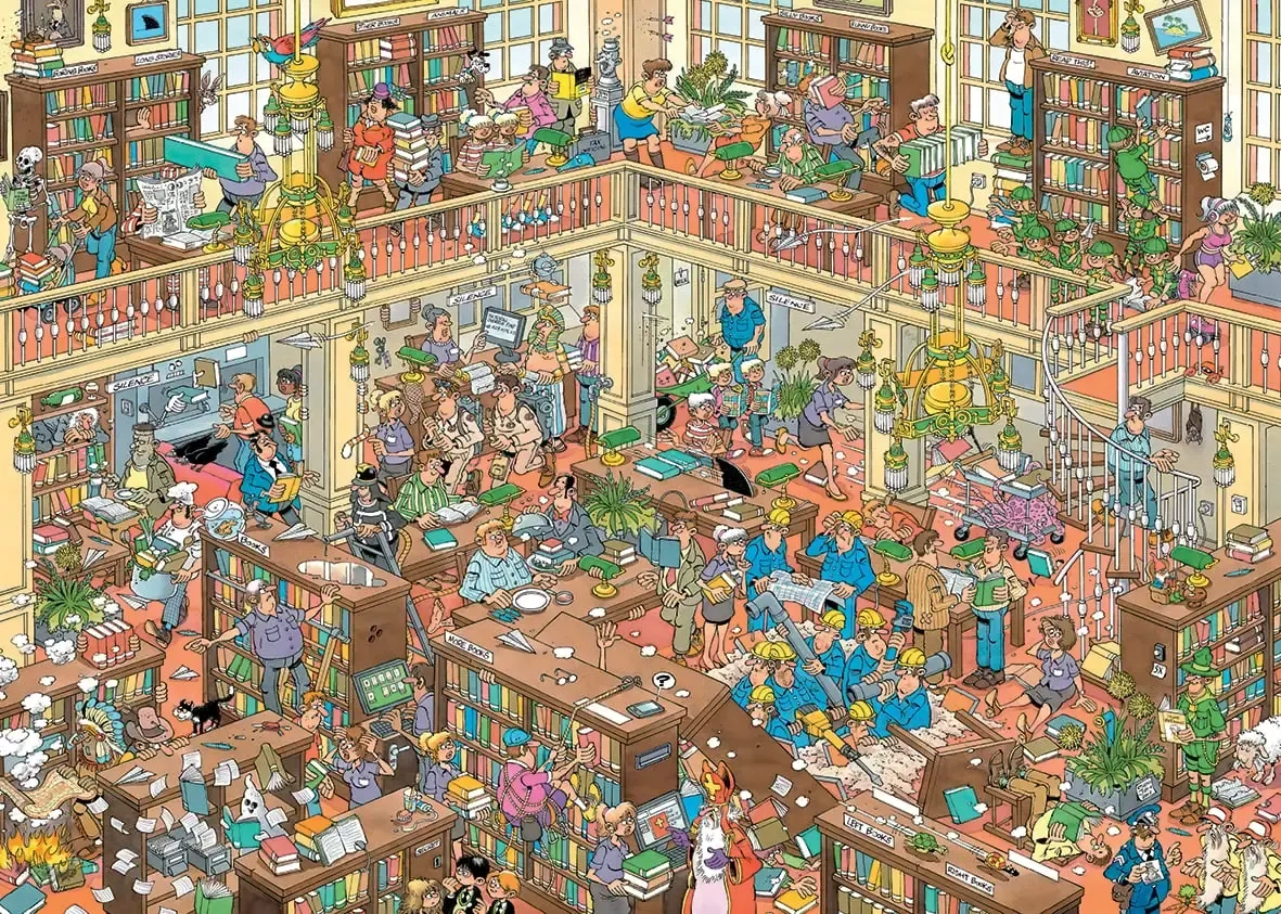 Die Bibliothek - Jan van Haasteren 500 XL Teile