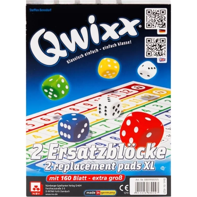Qwixx XL - Zusatzblöcke 2x80 Blatt