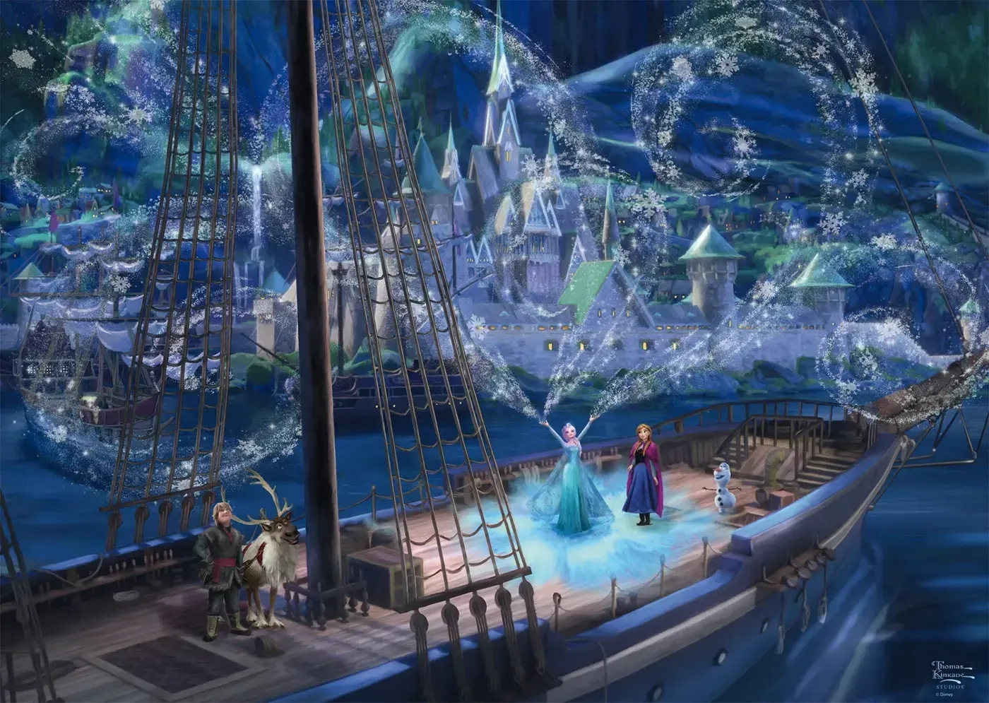 Disney Frozen - Love and Magic - Thomas Kinkade