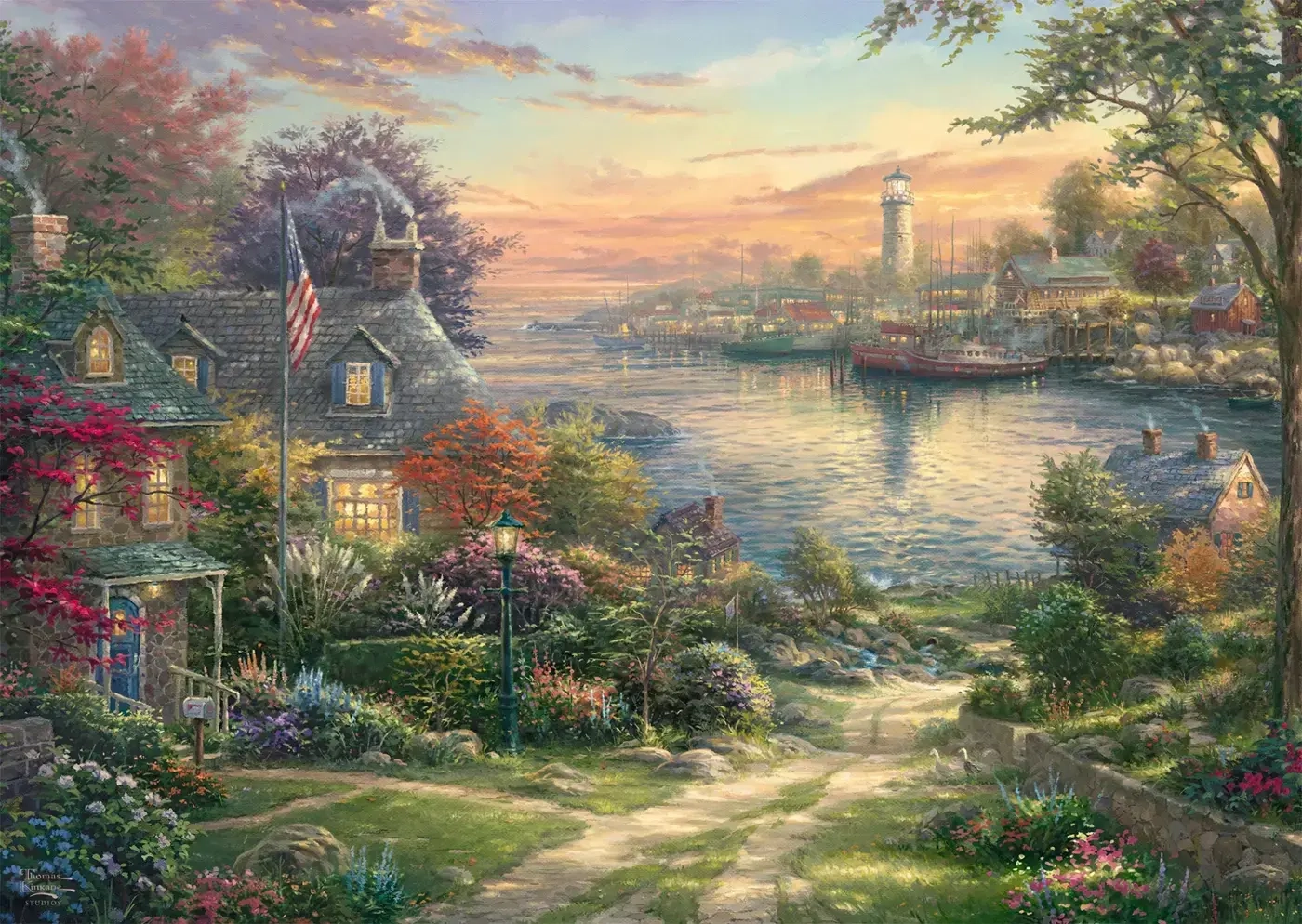Hafen in Neuengland - Thomas Kinkade