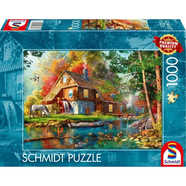 Wassermühle im Herbst