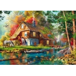 Wassermühle im Herbst