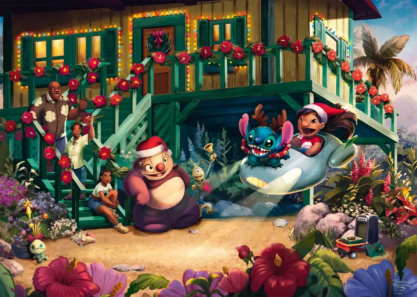 Disney - Lilo and Stitch Aloha Christmas - Thomas Kinkade
