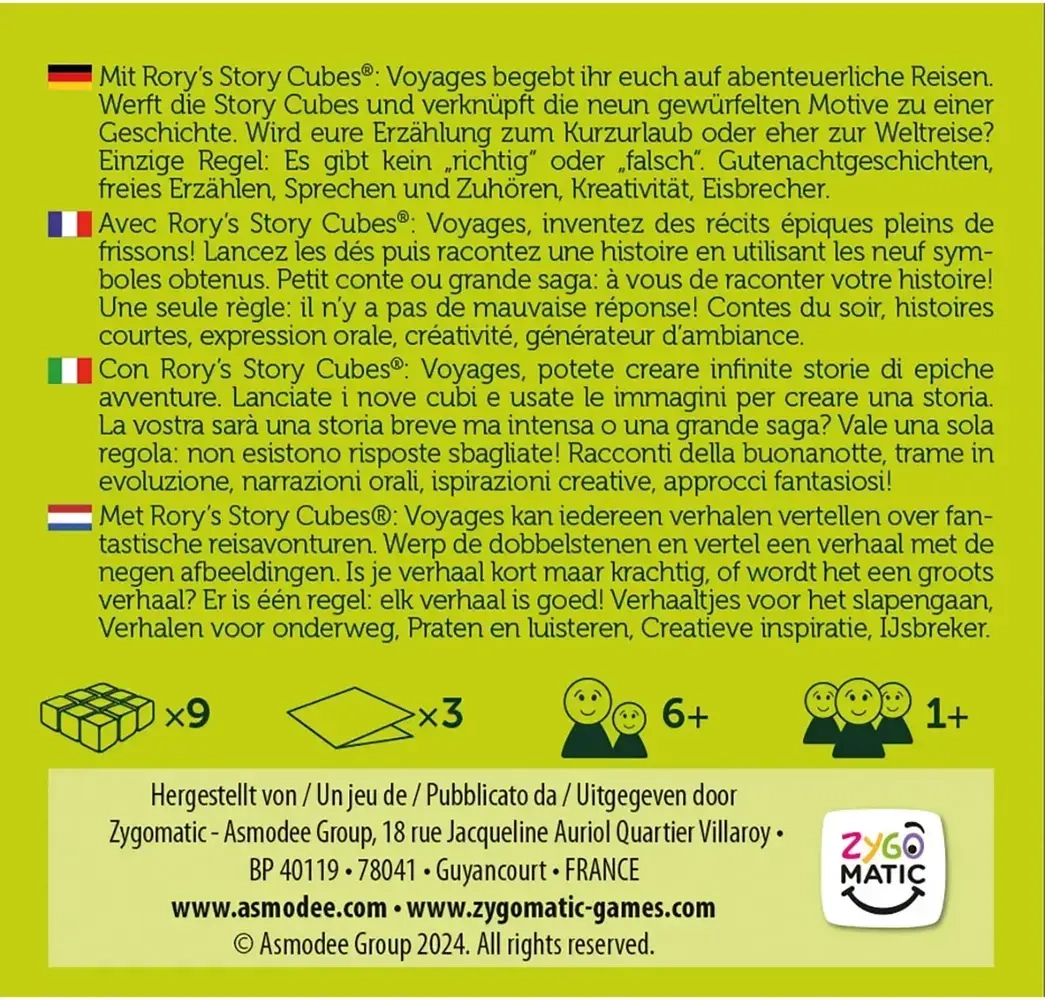 Story Cubes Voyages - DE/FR/IT