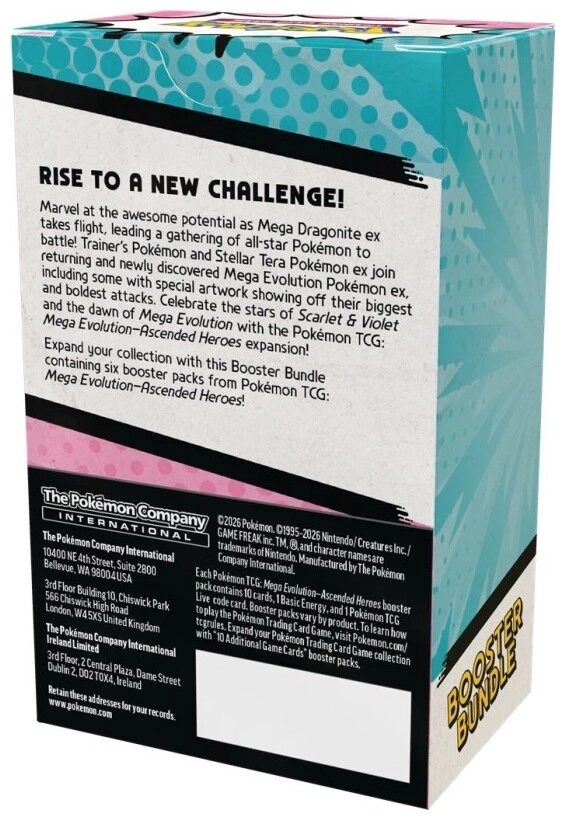 Pokémon Mega Evolution Ascended Heroes Booster Bundle - EN