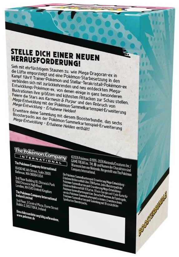 Pokémon Mega-Entwicklung Erhabene Helden Booster Bundle - DE