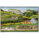 Holzpuzzle - CH Bauernmalerei